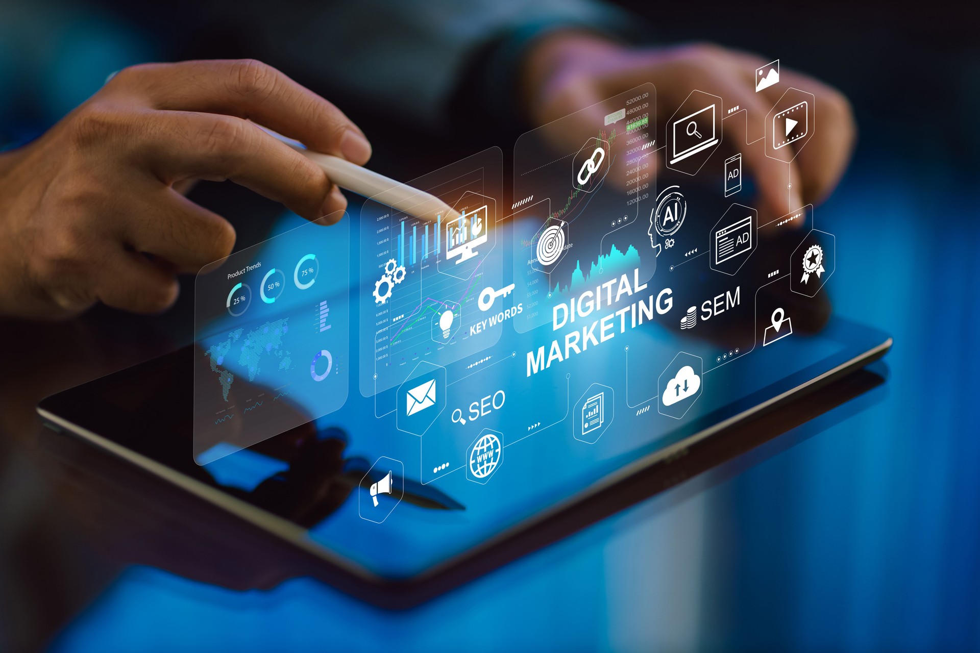 Business Technology with Data Chart and Analytics Interface Business Technology with Data Chart and Analytics Interface